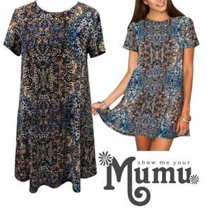 Show Me Your Mumu Em Blue Bayou Span Mini Dress XS